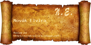 Novák Elvira névjegykártya